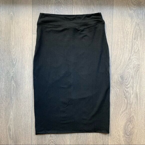 Revolve LNA Harley Skirt Pencil Mini Slit Black High Waist Bodycon Jersey XS - Picture 13 of 16